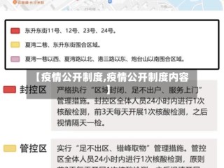 【疫情公开制度,疫情公开制度内容】