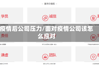 疫情后公司压力/面对疫情公司该怎么应对